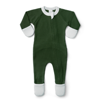 Thermal Bamboo Organic Cotton Footie | pine